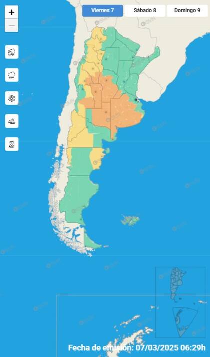 Alerta por lluvias y tormentas para este viernes 7 de marzo.