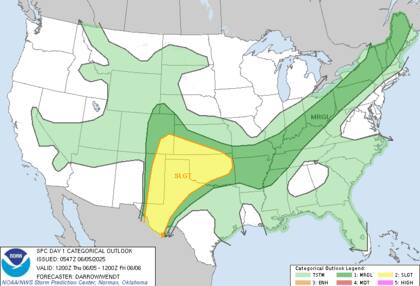 Alerta por superceldas: este de Nuevo México y oeste de Texas en riesgo de tornados aislados, granizo grande y ráfagas destructivas esta tarde