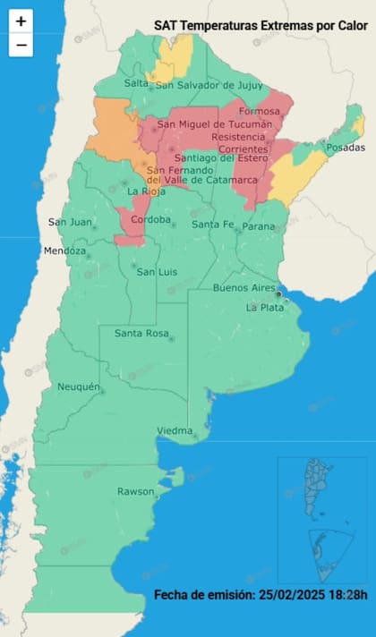 Alerta por temperaturas extremas para este 26 de febrero.
