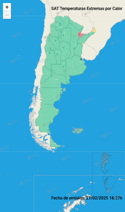 Alerta por temperaturas extremas para este 28 de febrero.