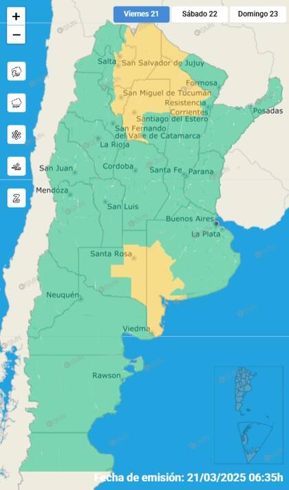 Alerta por tormentas para este 21 de marzo.