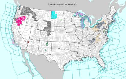 Alertas de calidad del aire permanecen activas en el noroeste y llanuras altas debido al humo de incendios forestales en Washington, Oregón, Montana y Wyoming