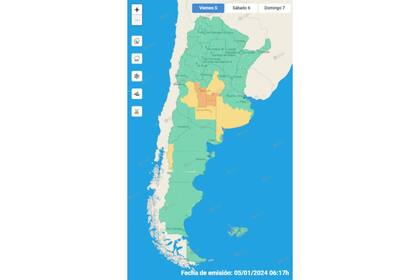 Alertas en 8 provincias