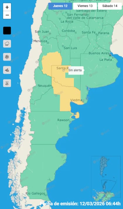 Alertas para este jueves 12 de marzo