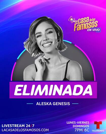 Aleska Génesis quedó eliminada de La Casa de los Famosos