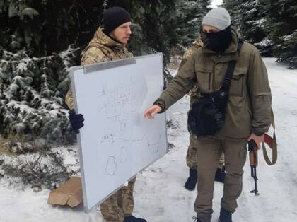 Alex Arturavich, el marido de Slava Eisabeta Katich, durante una sesión de entrenamiento