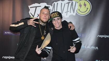 Alex Caniggia disfrutó del show del cantante colombiano