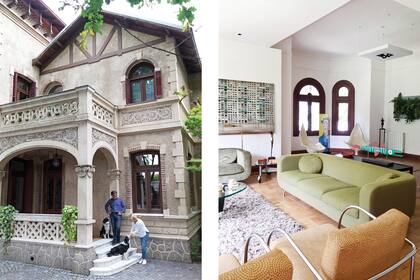 Alex Grönberger y Martina Kist en el patio delantero de su asombrosa casa, que tiene una historia de la que él es partícipe desde sus 6 años.