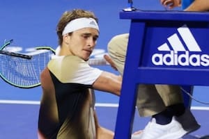 Zverev reaccionó violentamente contra el árbitro y fue descalificado del torneo de Acapulco