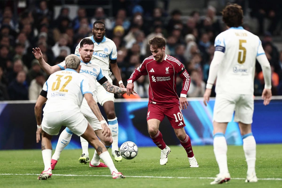 “Liverpool” e “Mac Allister” não se sustentam. o argentino foi substituído precocemente e o time caiu no último minuto.