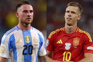 Alexis Mac Allister y Dani Olmo, mediocampistas de la selección argentina y España, se enfrentarán en la Finalissima