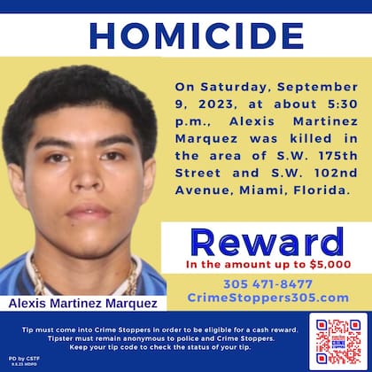 Alexis Martínez Marquez fue encontrado muerto con su hermano en un departamento de Miami