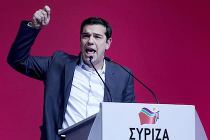 Alexis Tsipras, durante el mitin del sábado