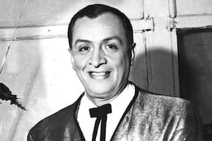 Alfredo Barbieri, en 1967, momentos antes de iniciarse la función de Contrastes en la pasarela, en El Nacional