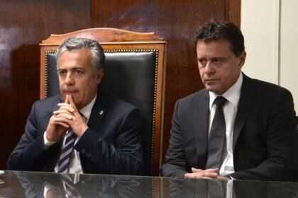 Alfredo Cornejo y el juez Omar Palermo