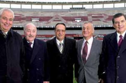Alfredo Davicce, Julián William Kent, David Pintado, Osvaldo Di Carlo y Hugo Santilli, como símbolos de la conducción riverplatense