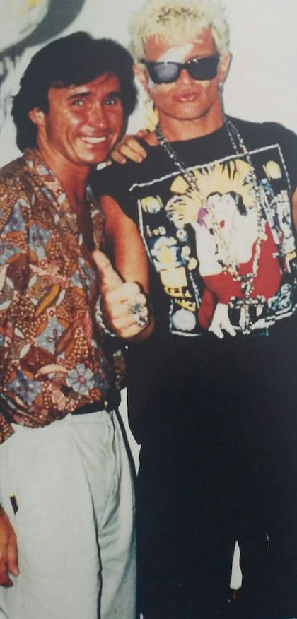 Alfredo Etchegaray con Billy Idol