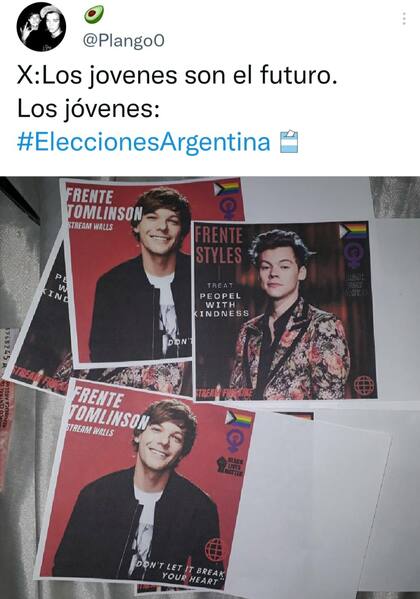 Algunas bandas musicales fueron utilizadas como meme para meterlas dentro de las boletas