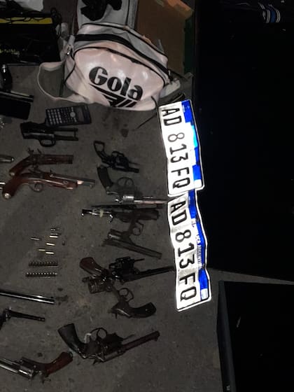 Algunas de las armas de fuego de la Banda del Macaco