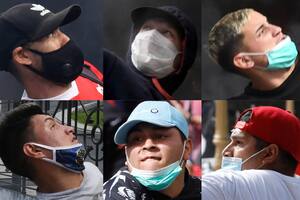 Algunas de las caras de los violentos que atacaron el Congreso durante el tratamiento del proyecto de ley sobre la deuda con el FMI