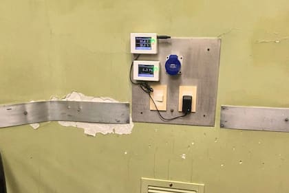 Algunas de las fotos que difundió el Gobierno sobre el Hospital Garrahan