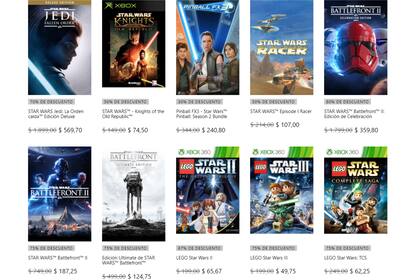 Algunas de las ofertas de Xbox en juegos de Star Wars