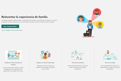 Algunas de las opciones que ofrece Microsoft Family Safety