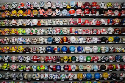 Algunas de las pelotas de la gigantesca colección