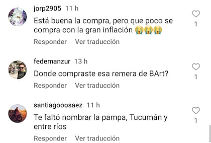 Algunas de las reacciones por parte de los usuarios en la publicación