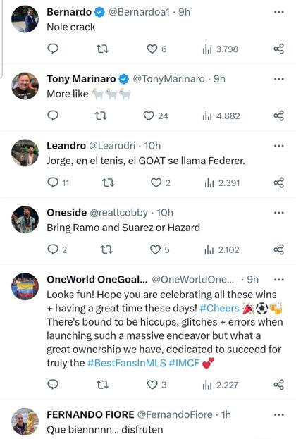 Algunas de las reacciones por parte de los s en Twitter
