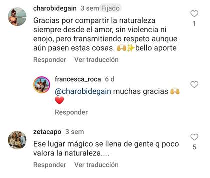 Algunas de las reacciones por parte de los usuarios en Instagram