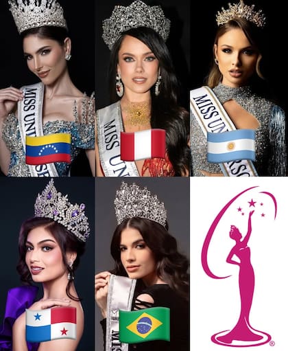 Algunas de las representantes latinas que participarán en Miss Universo 2025.