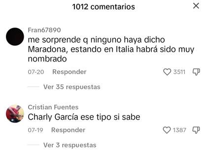 Algunas de las respuestas por parte de los usuarios en el posteo