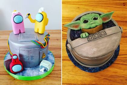 Algunas de las tortas que Paula compartió en la cuenta de Instagram de su emprendimiento amateur