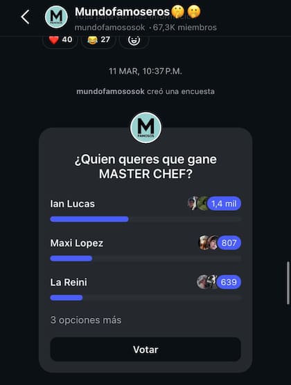 Algunas encuestas posicionan a Ian Lucas como el ganador de la competencia (Captura: Instagram @mundofamososok)