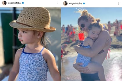 Algunas fotos que subió Eugenia Tobal con su hija en su cuenta de Instagram