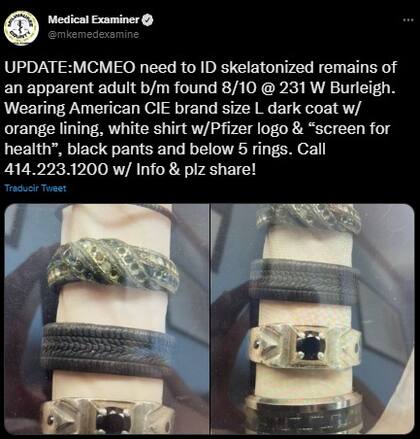 Algunos de los accesorios que tenía el cuerpo. Fuente: Twitter.