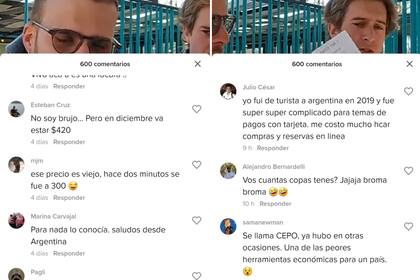 Algunos de los comentarios que hicieron los usuarios argentinos en la publicación