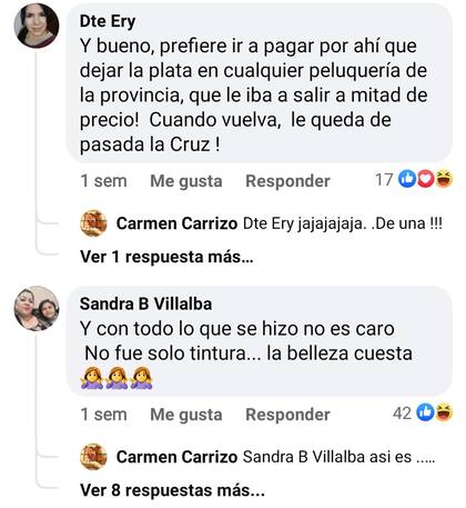 Algunos de los comentarios que pueden vislumbrarse en la publicación del medio local formoseño