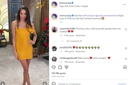 Algunos de los elogios que recibió Juana Viale por su outfit amarillo