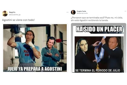 Algunos de los memes de Daniel Agostini y Julio Iglesias por el cambio de mes