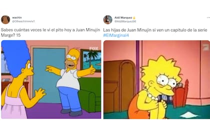 Algunos de los memes que publicaron los usuarios por los desnudos en El Marginal