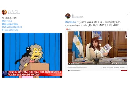 Algunos de los memes sobre Cristina Fernández de Kirchner