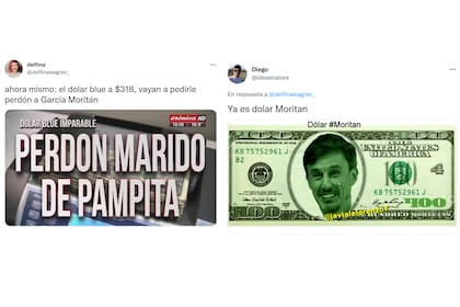 Algunos de los memes sobre el dólar y García Moritán
