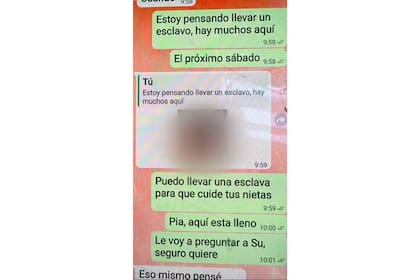 Algunos de los mensajes que había enviado el argentino