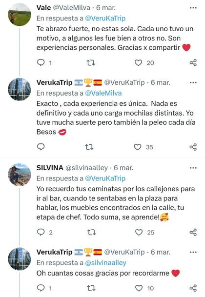 Algunos de los mensajes que recibió en la publicación