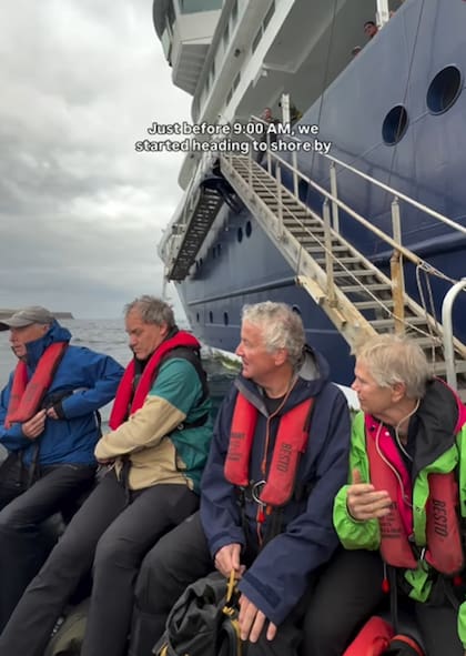 Algunos de los pasajeros de MV Hondius