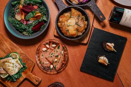 Algunos de los platos creados por el chef Edward Holloway que forman parte del menú de Casa Gamboa