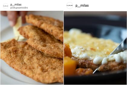Algunos de los platos que promociona Christian Petersen en su emprendimiento @p__milas