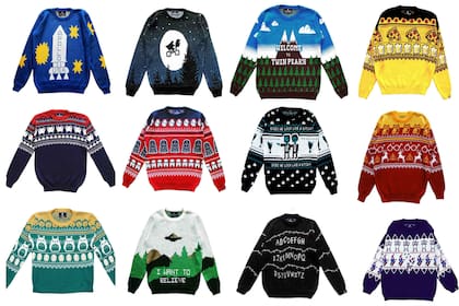 Algunos de los sweaters que creó la marca